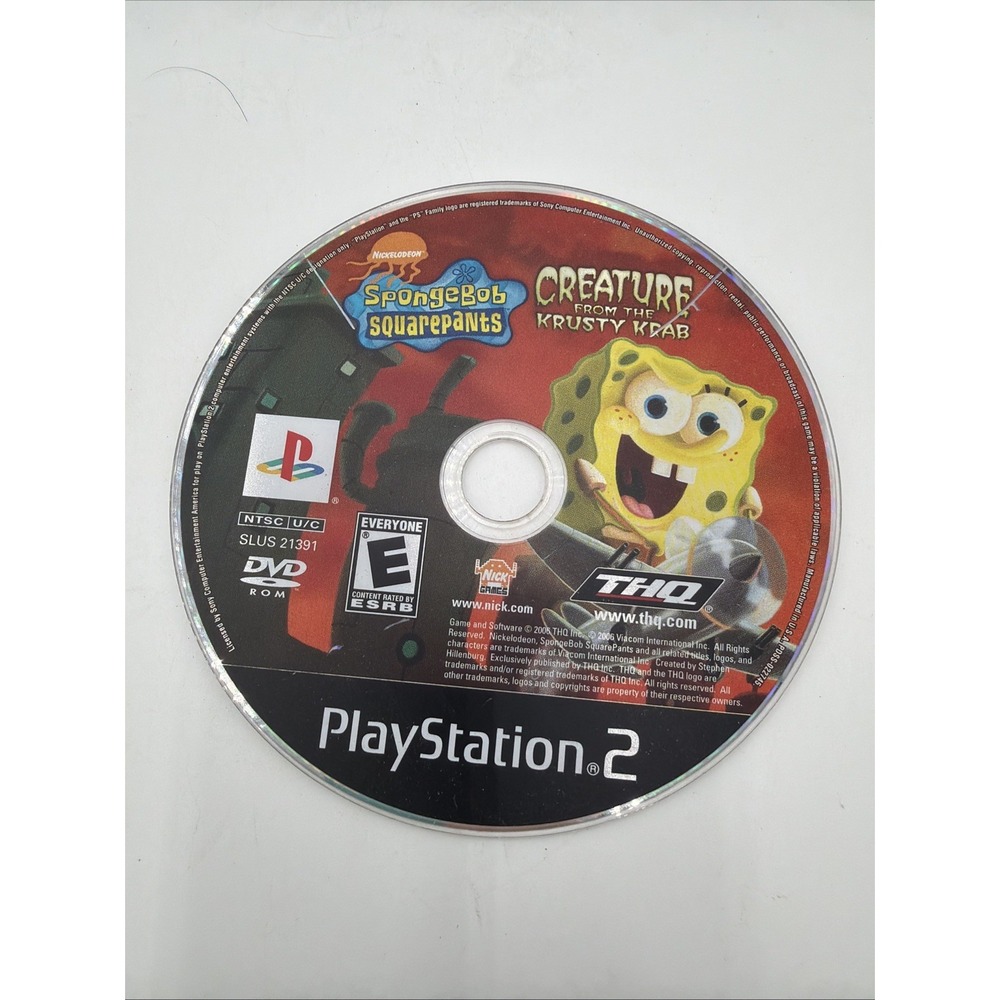 SpongeBob SquarePants: Creature from the Krusty Krab (PlayStation 2) Disc Only